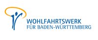 Schriftzug Wohlfahrtswerk für Baden-Württemberg mit blauer Figur