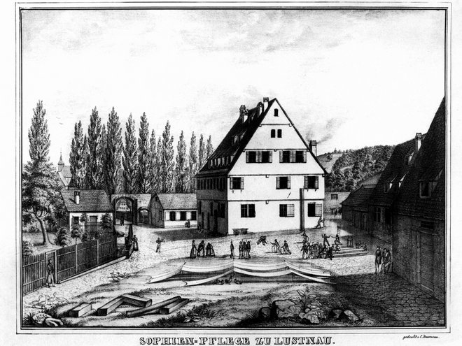 historische Zeichnung der Sophienpflege
